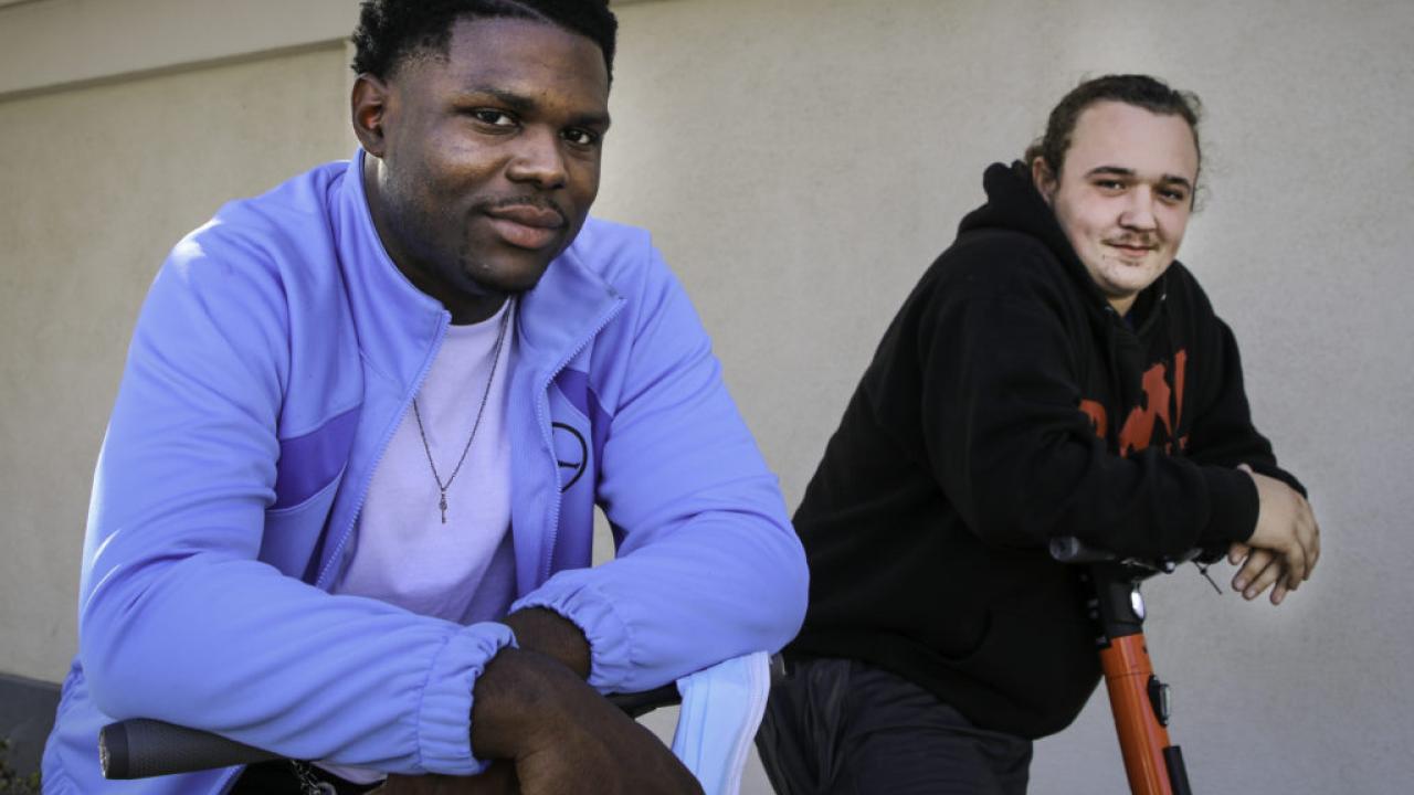 William Darden, left, and Brandon Parker are two of the participants