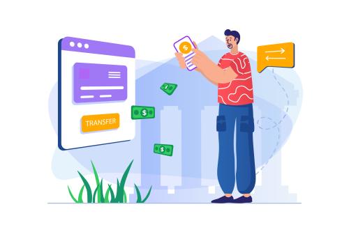 man making online purchase with a phone